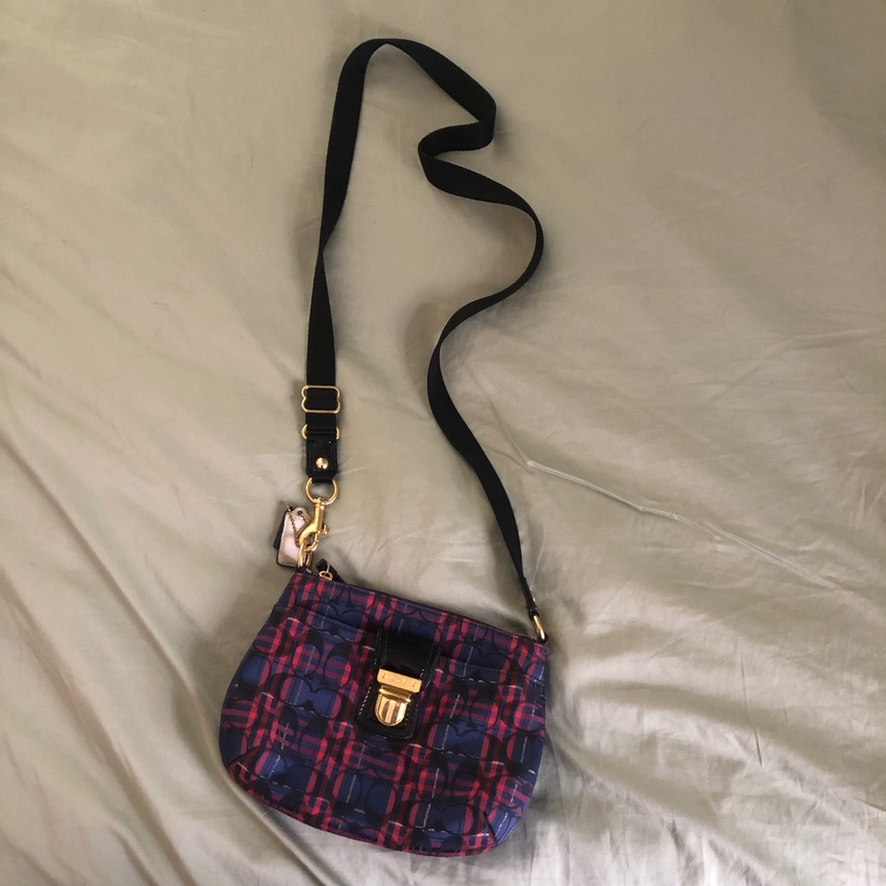 Red & Blue Coach Shoulder Bag